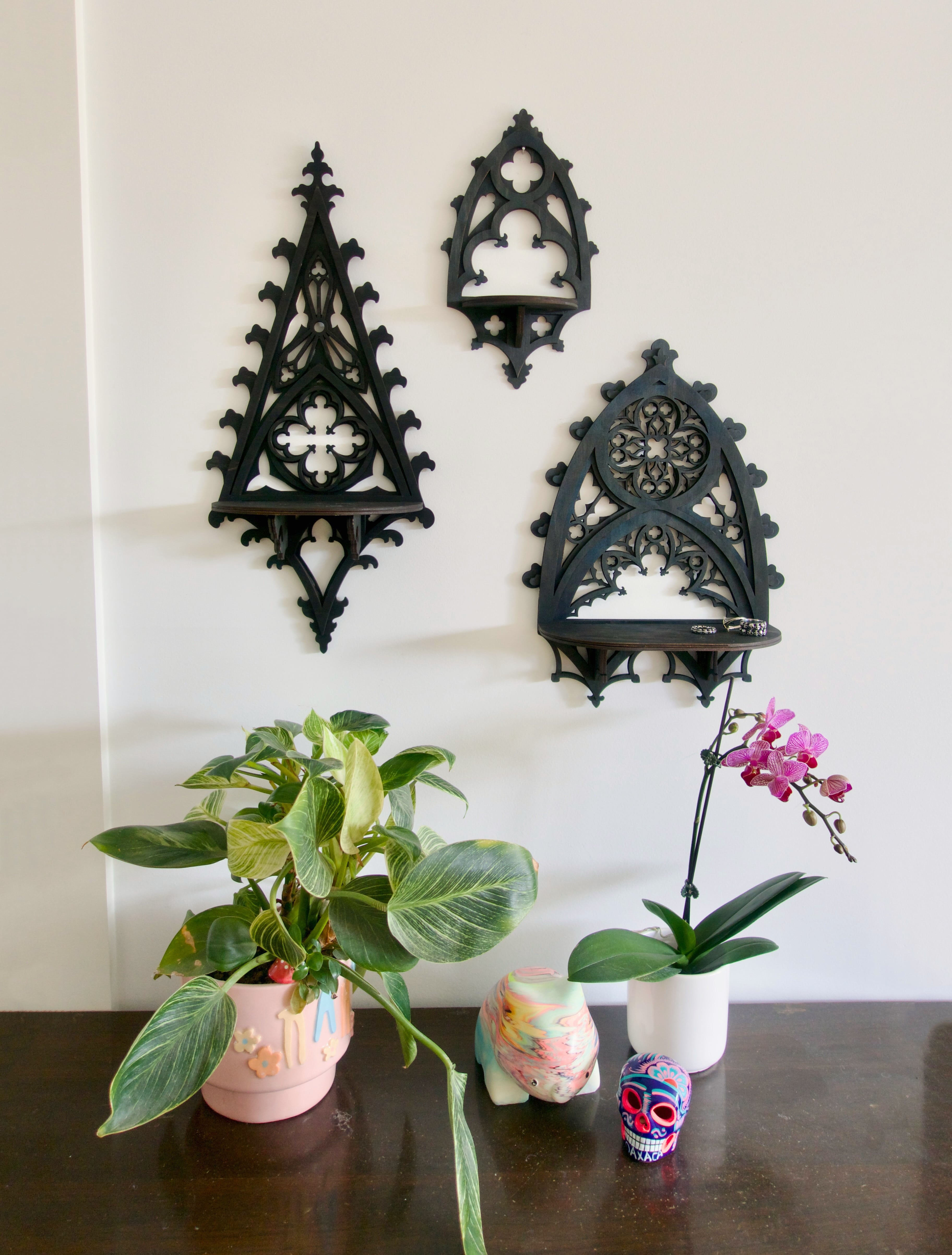 Gothic Cathedral Mini Arch Curio Shelf