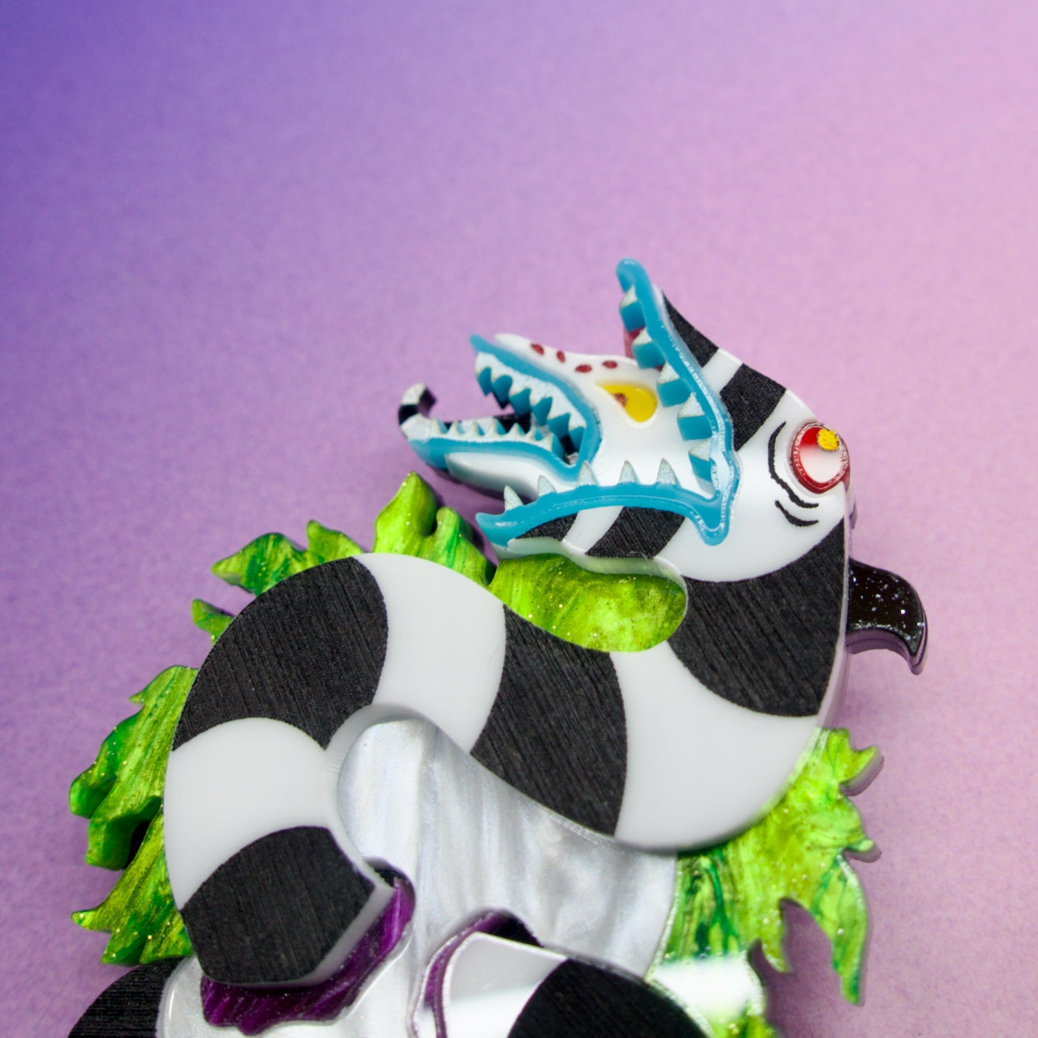 Beetlejuice Skull Brooch