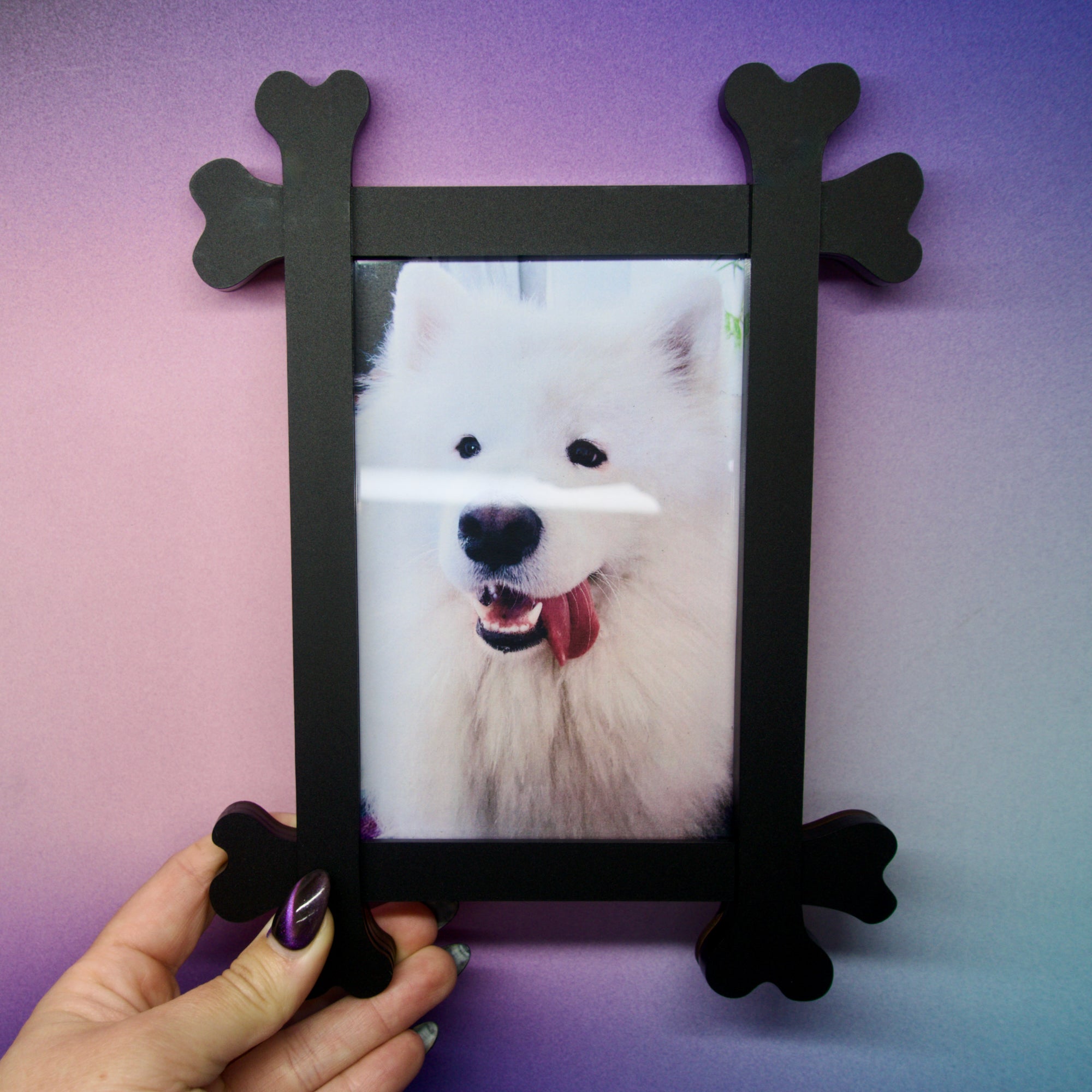 creepy cute black bone photo frame