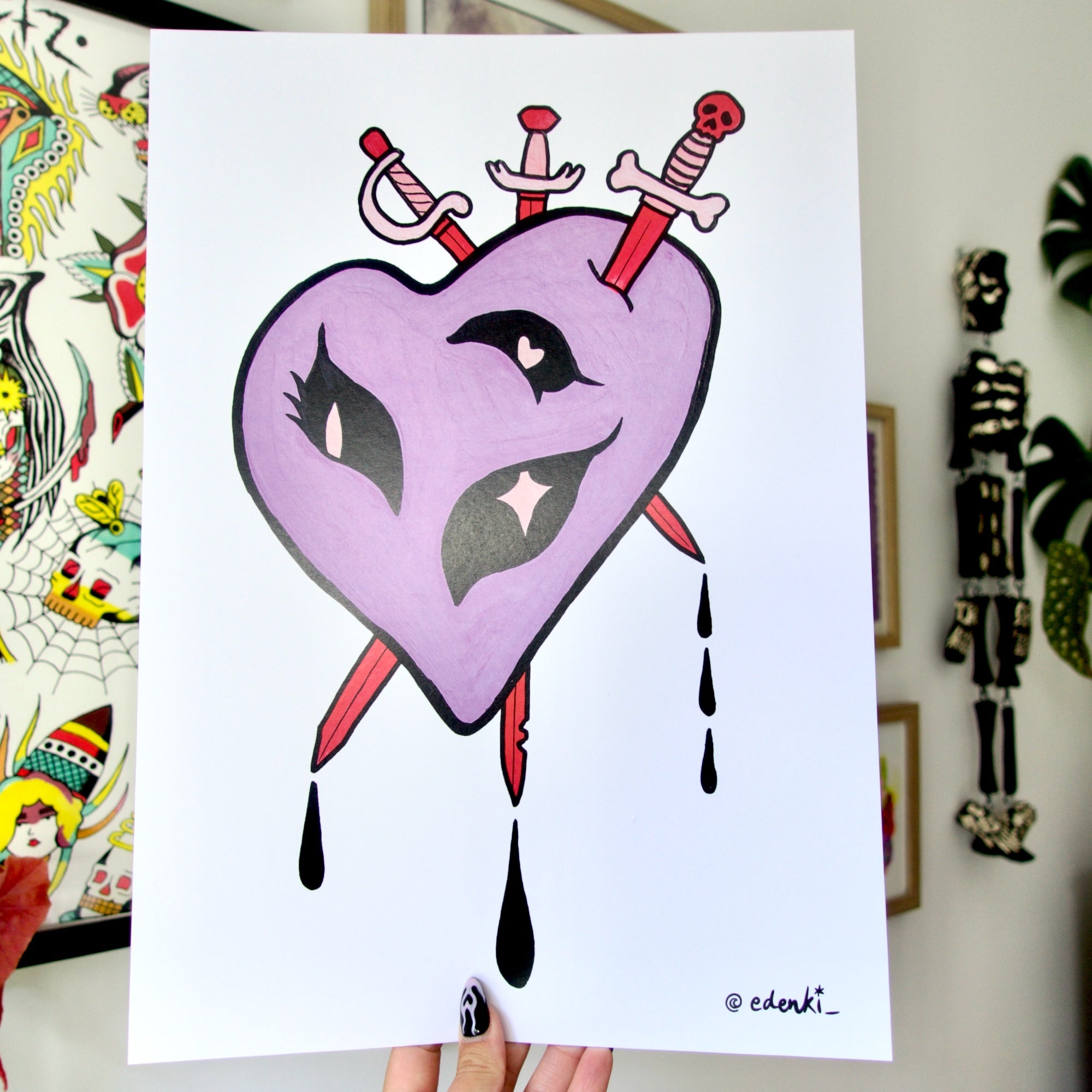 A3 Print - "Three of Swords"