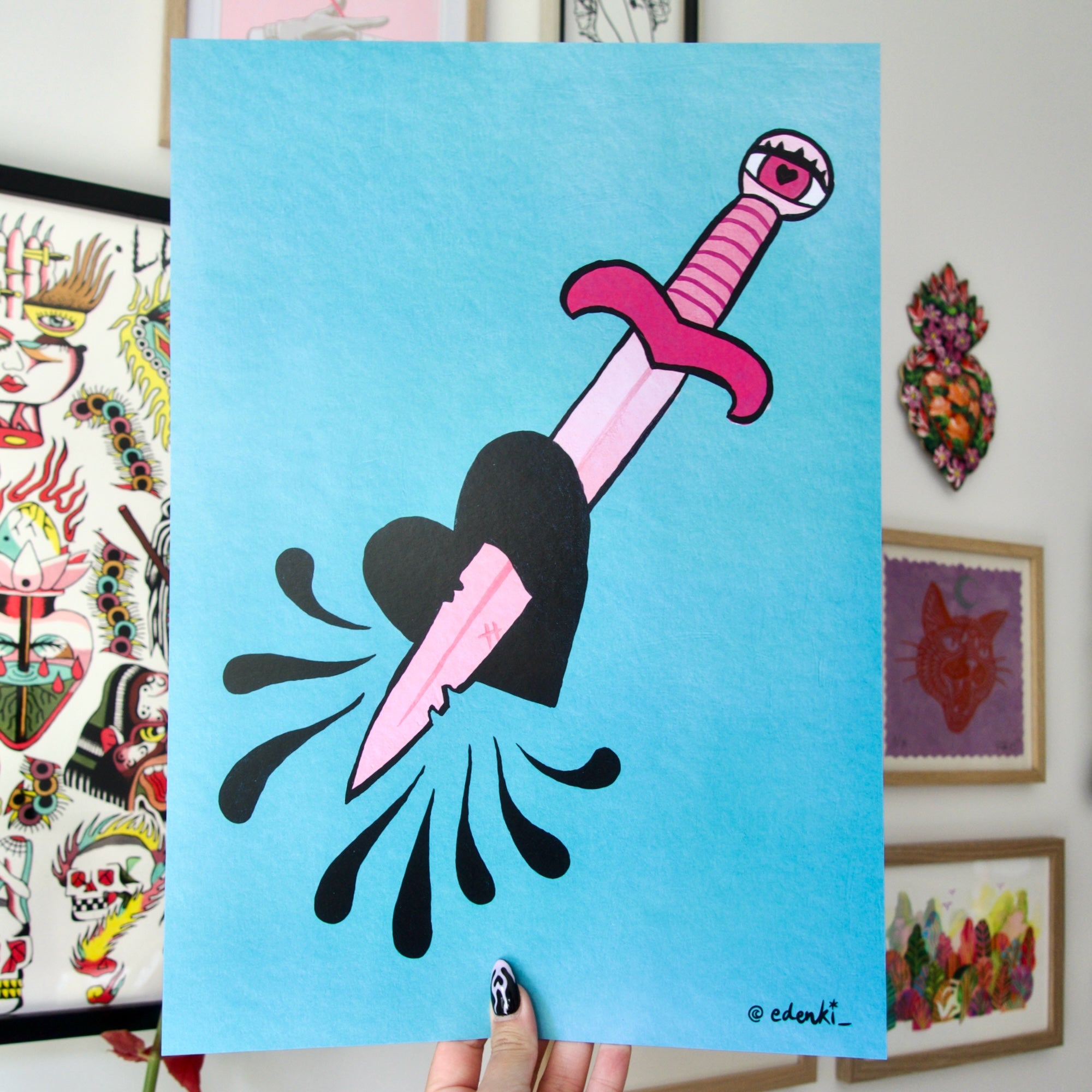 Heart and Dagger - A3 Print