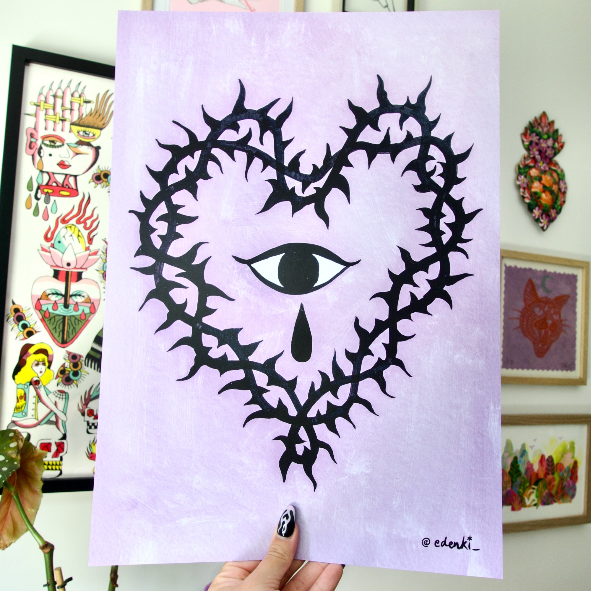 Thorny Purple Heart - A3 Print