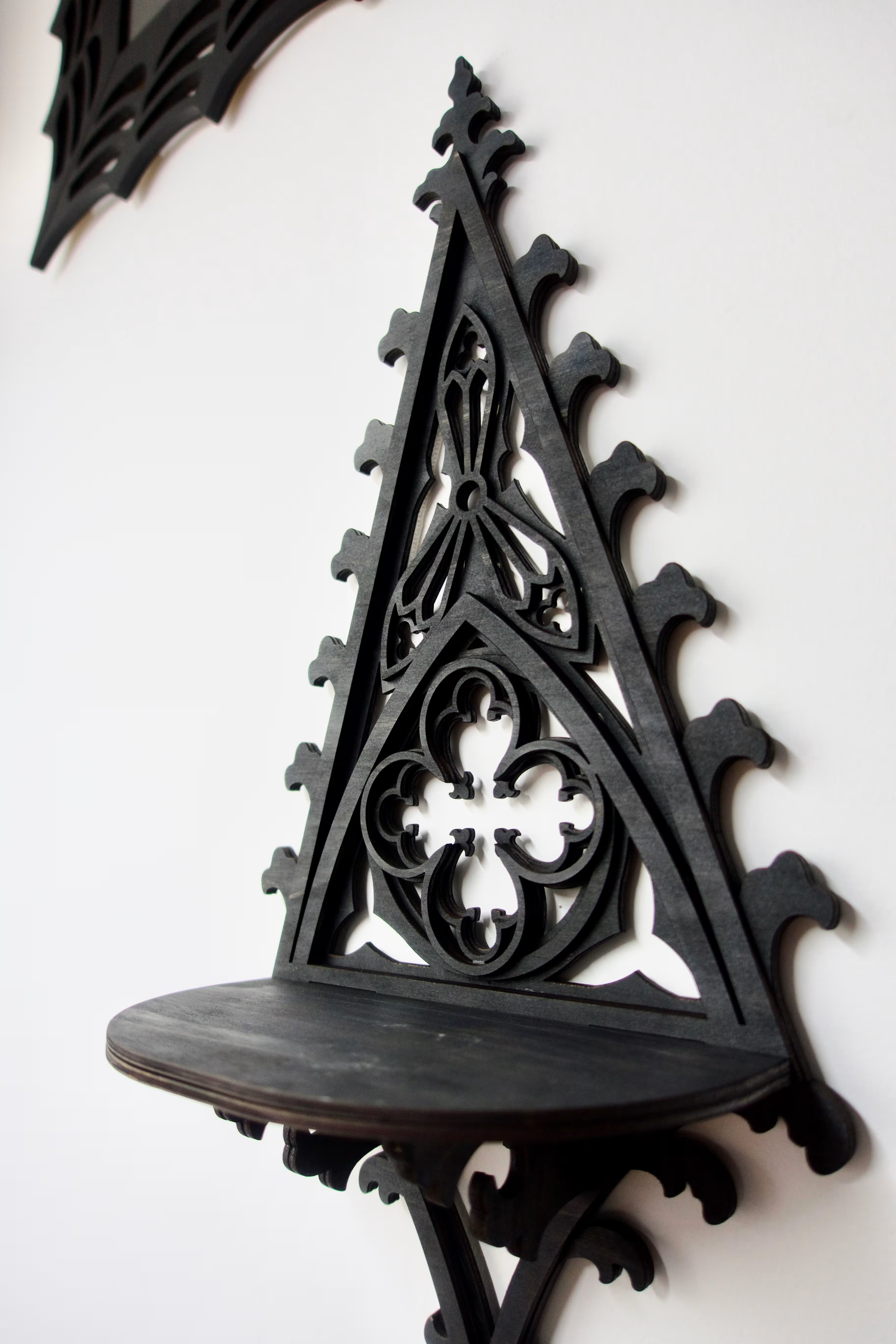 Gothic Cathedral Spire Curio Shelf | Trinket Display