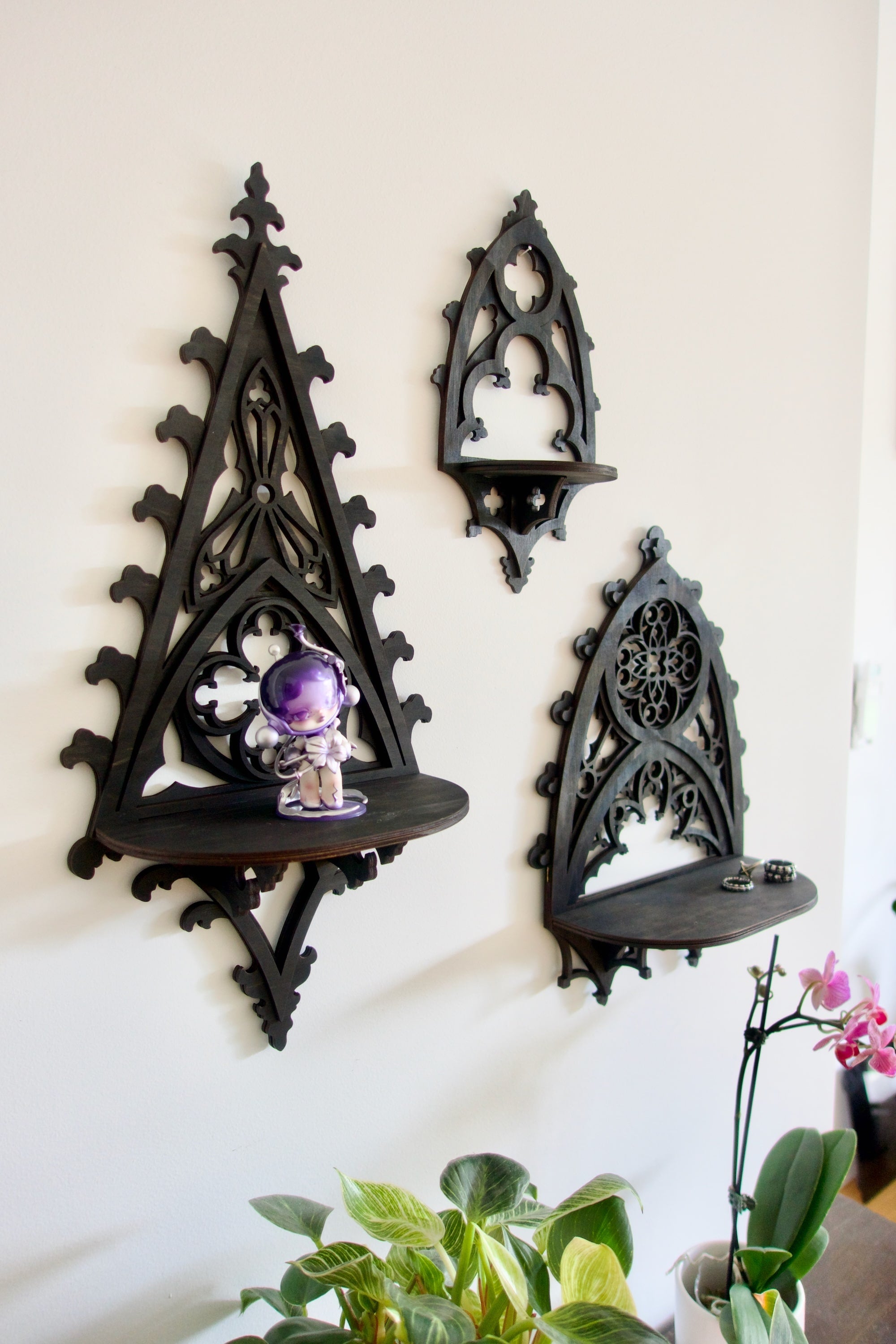 Gothic Cathedral Spire Curio Shelf