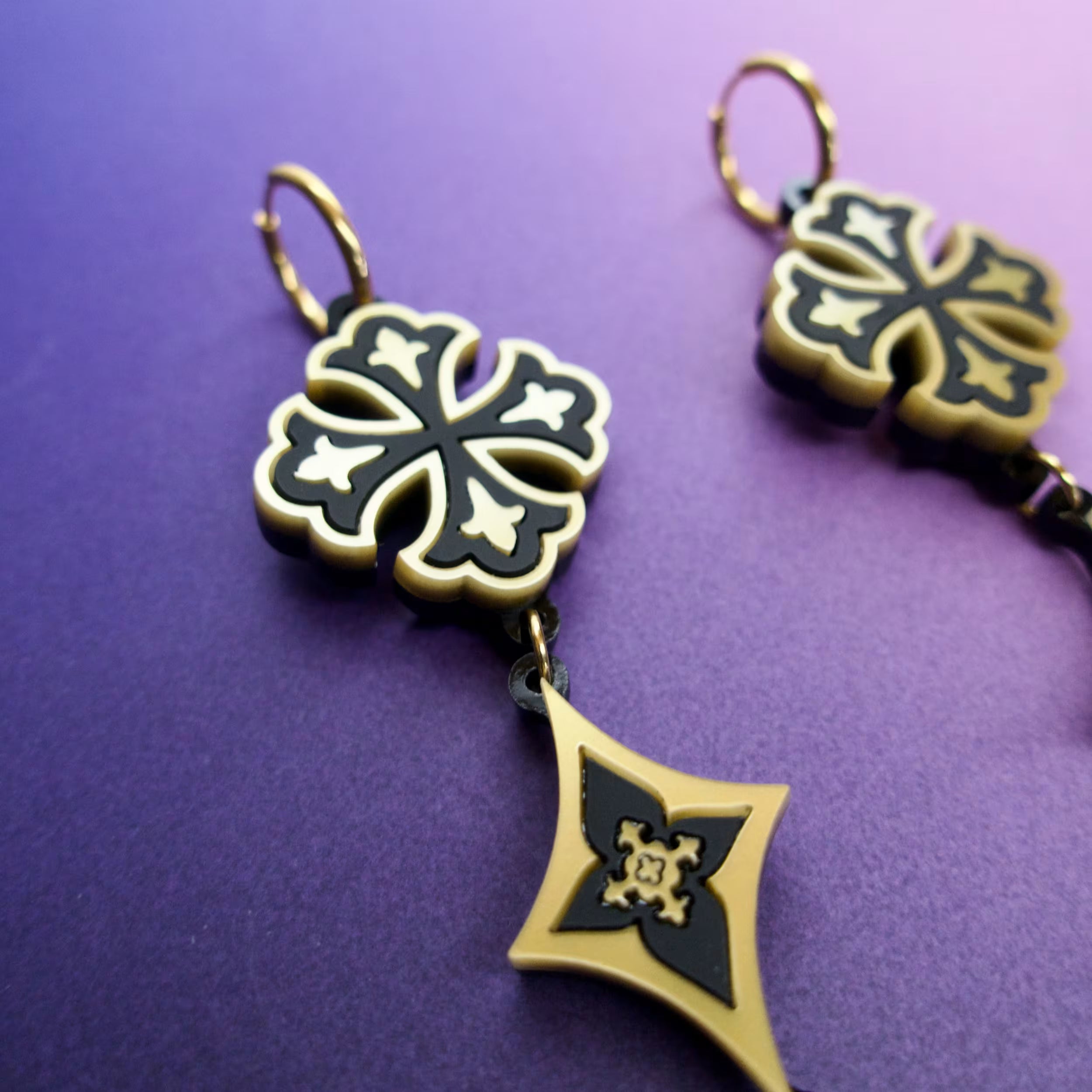 Regalia Crosses Gothic Medieval Statement Earrings