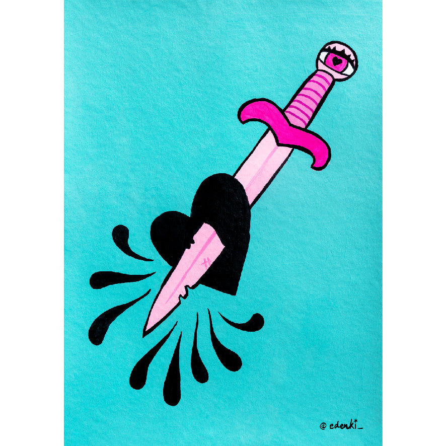 Heart and Dagger - A3 Print