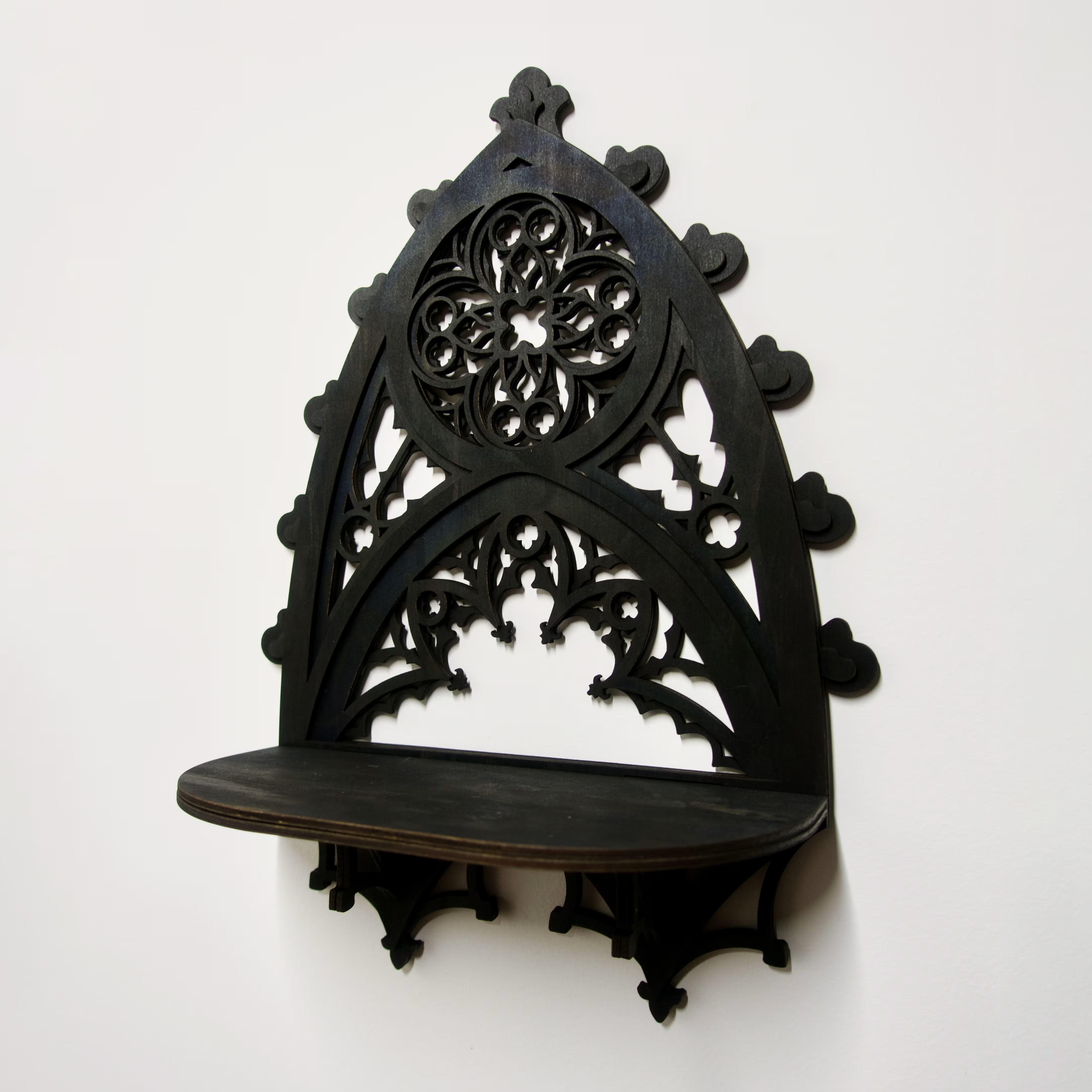 Gothic Cathedral Large Arch Curio Shelf | Trinket Display