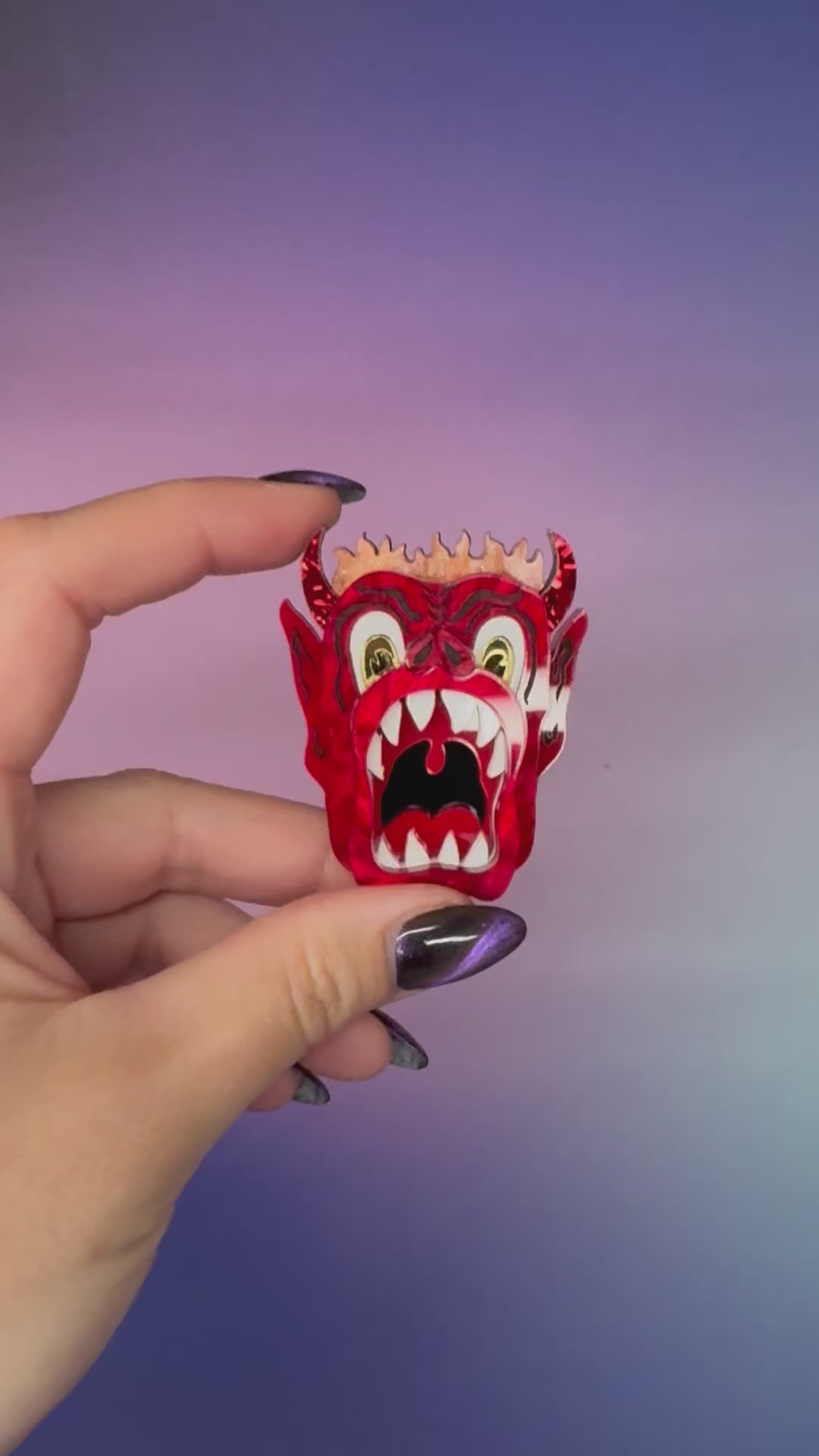 Dante's Inferno Beetlejuice Devil Brooch