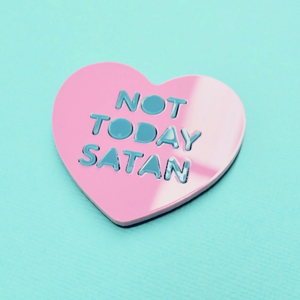 Candy Heart Brooch - NOT TODAY SATAN - edenki