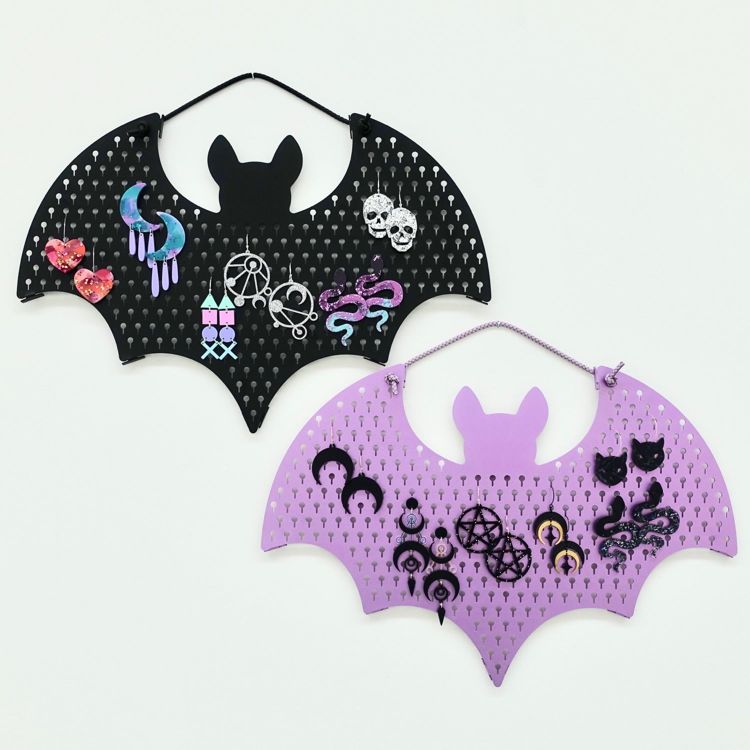 Large Bat Metal Earring Holder - edenki