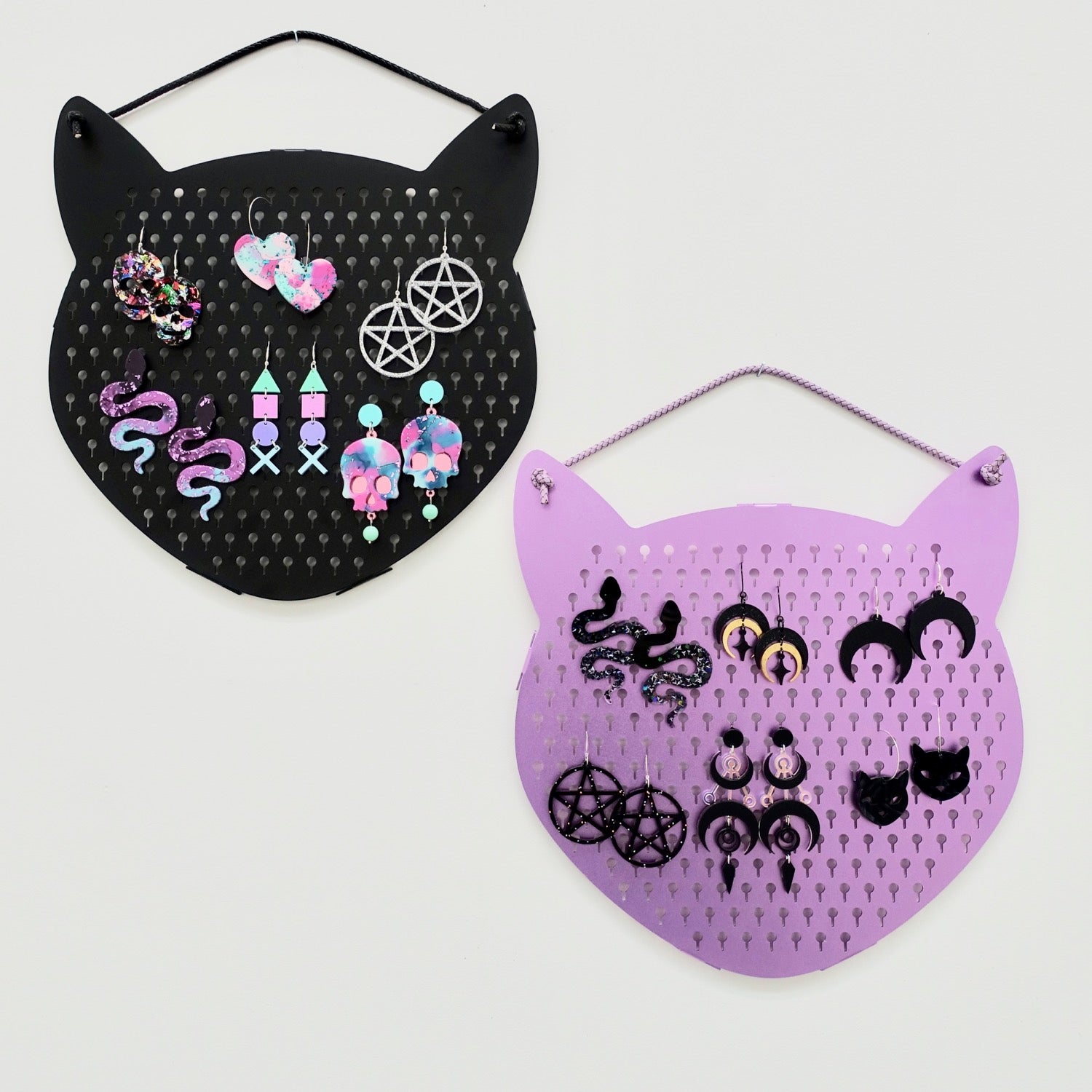 Large Cat Metal Earring Holder - edenki