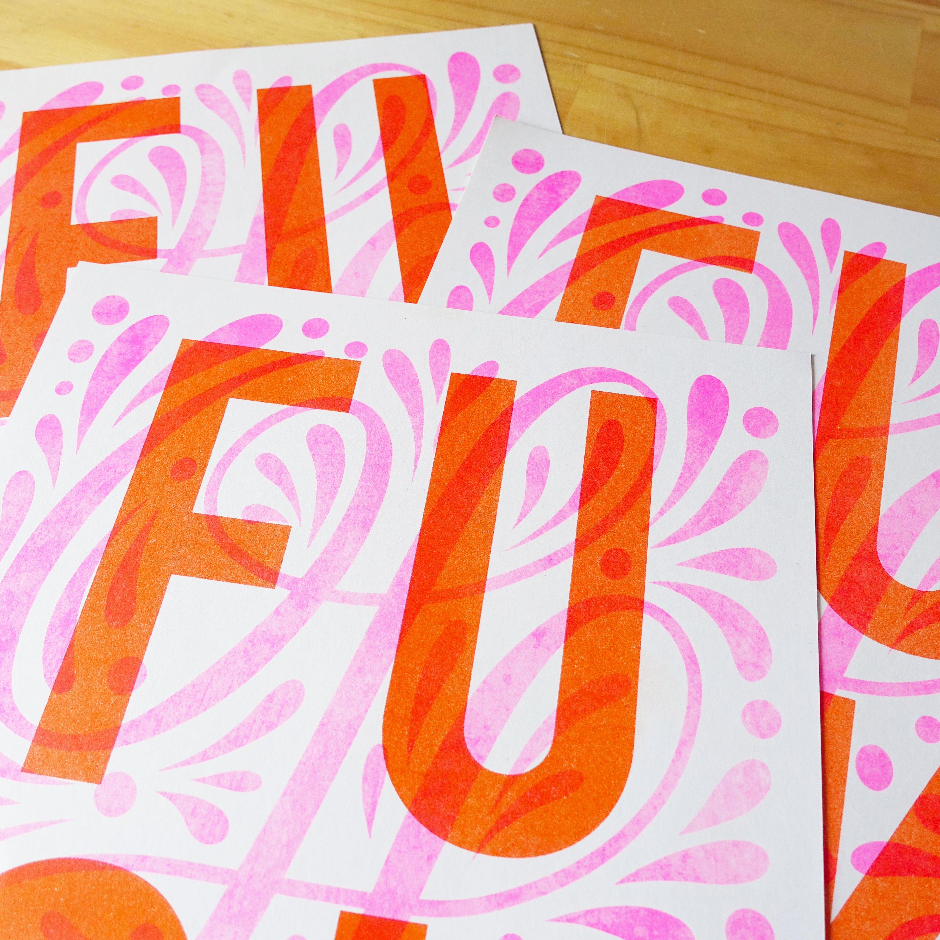 FUCK (Off) A3 Risograph Print - edenki