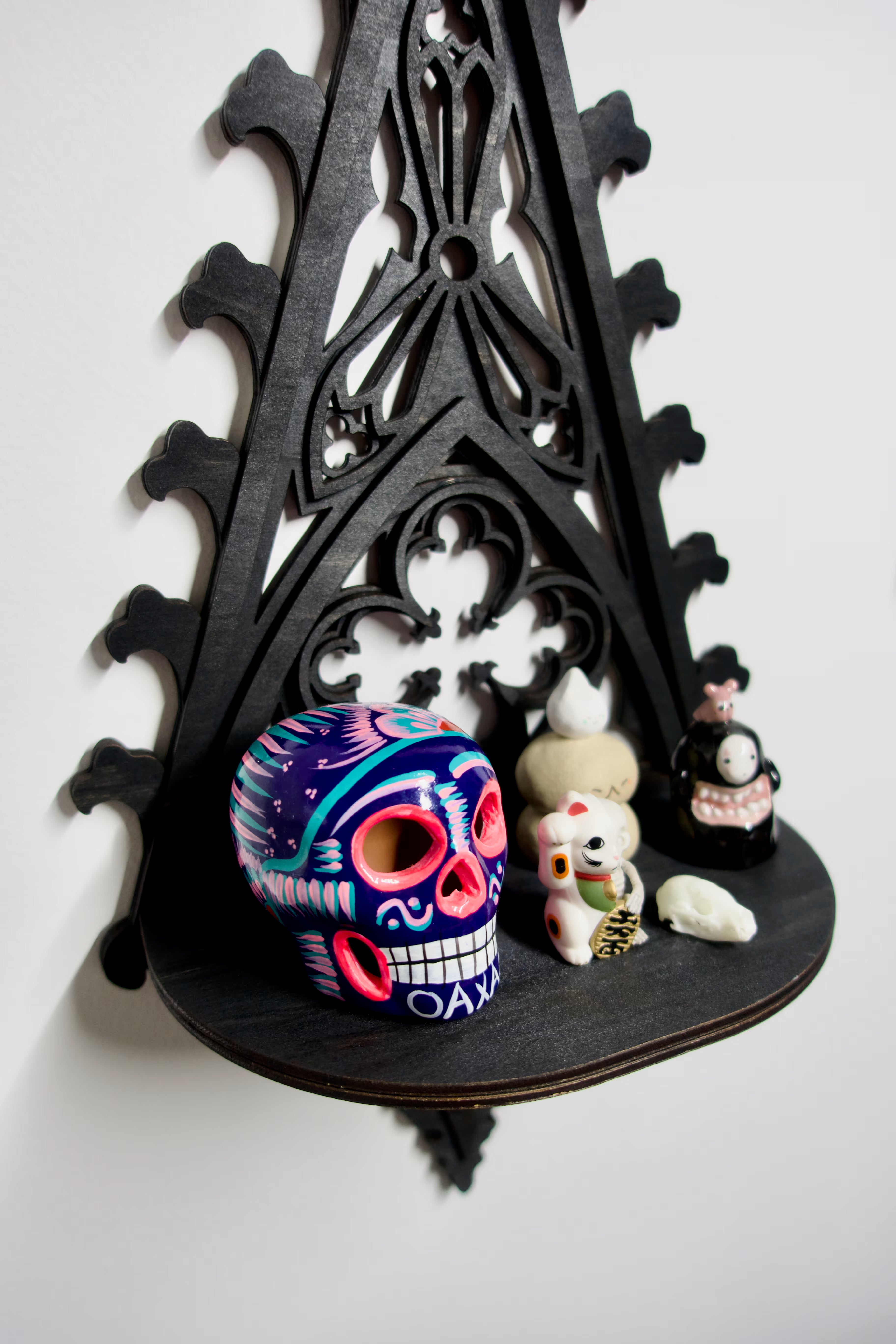 Gothic Cathedral Spire Curio Shelf | Trinket Display
