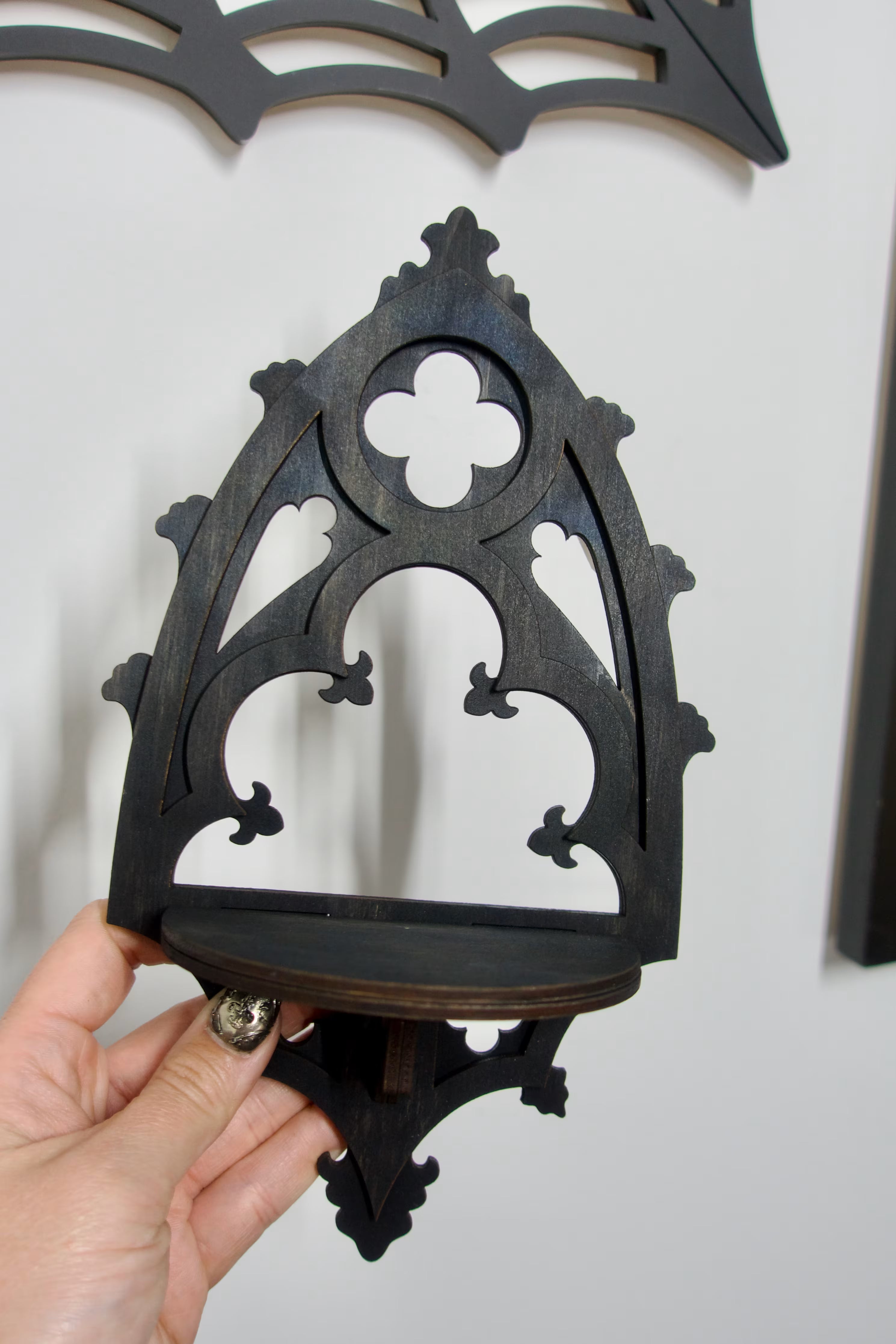 Gothic Cathedral Mini Arch Curio Shelf | Trinket Display