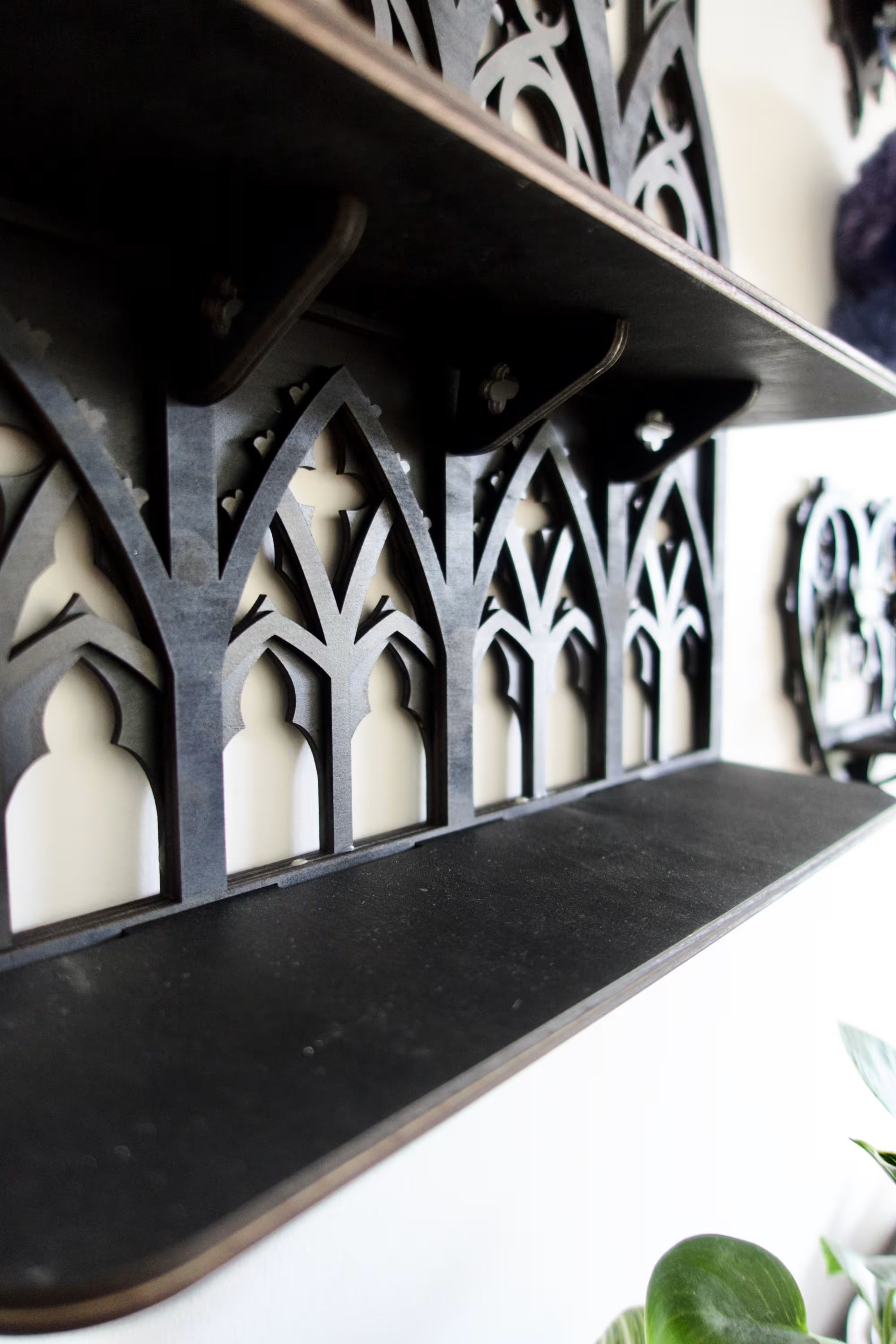 Gothic cathedral toy and trinket display — handmade, flat-packed, and designed for darkly romantic homes.