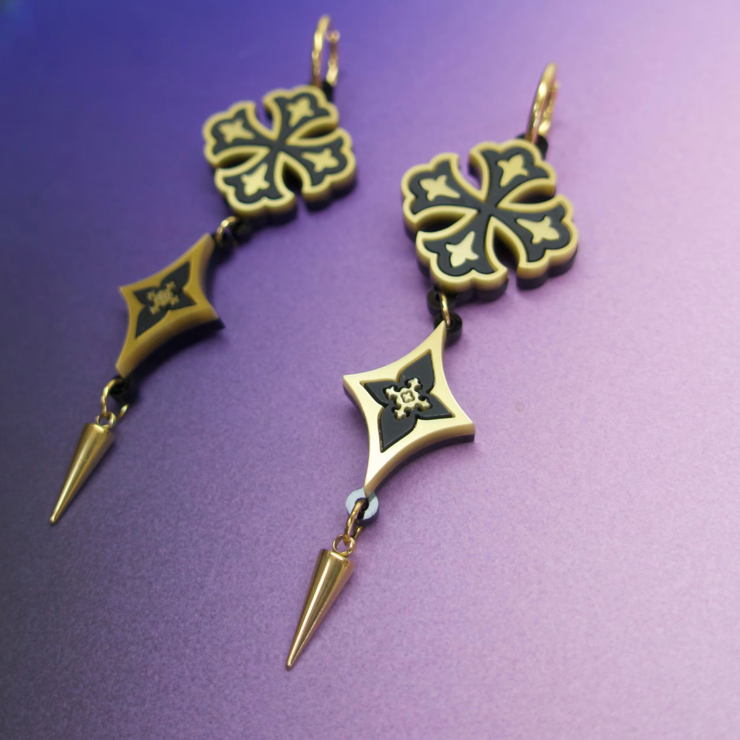 Regalia Crosses Gothic Medieval Statement Earrings