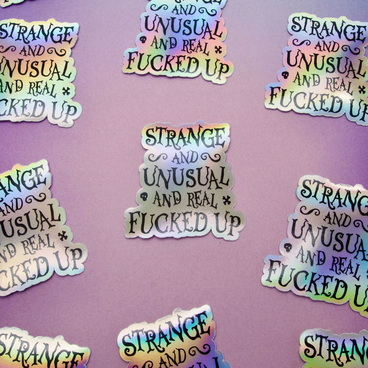 Strange and Unusual Holographic Vinyl Sticker – edenki