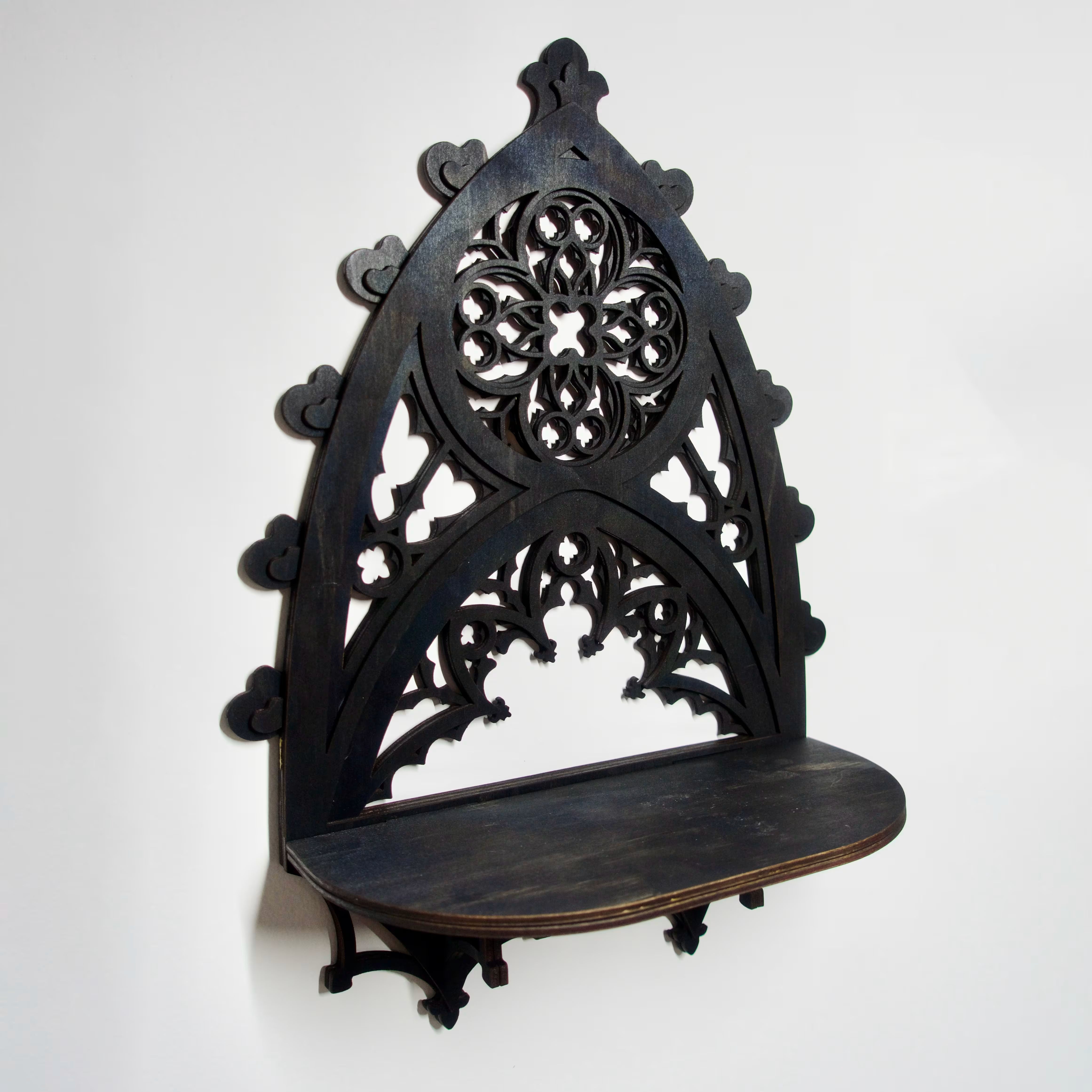 Gothic Cathedral Large Arch Curio Shelf | Trinket Display