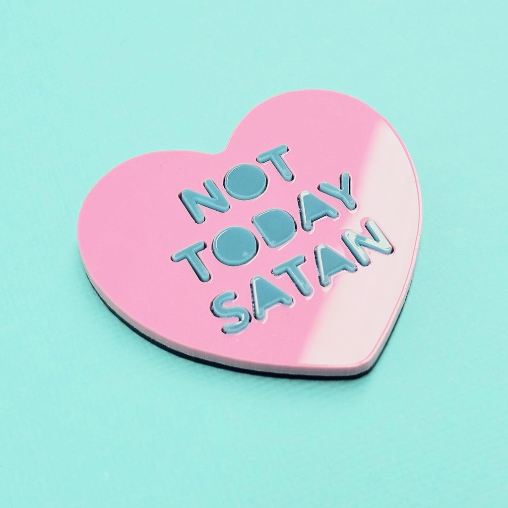 Candy Heart Brooch - NOT TODAY SATAN - edenki