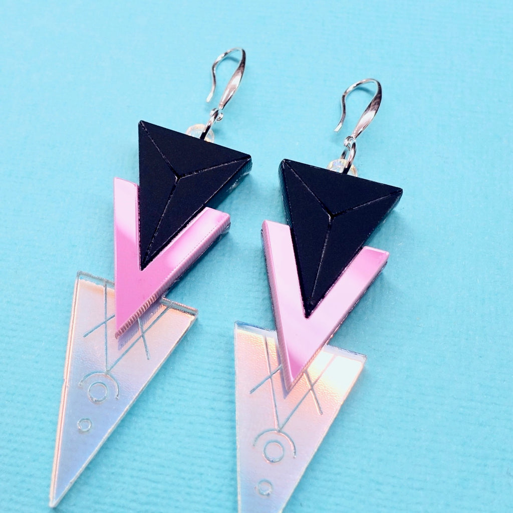 Trinity Earrings - Iridescent - edenki