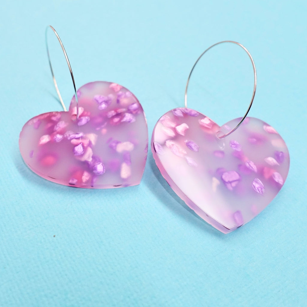 Heart Earrings - Pastel Bloom - edenki