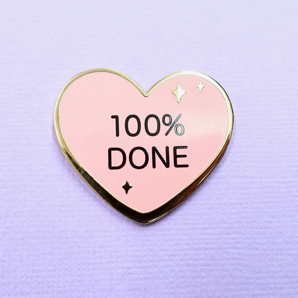 Candy Heart Enamel Pin - 100% Done - edenki