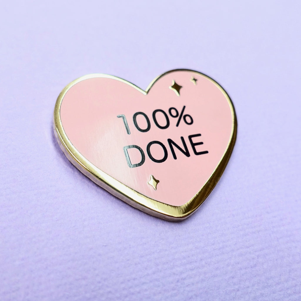 Candy Heart Enamel Pin - 100% Done - edenki
