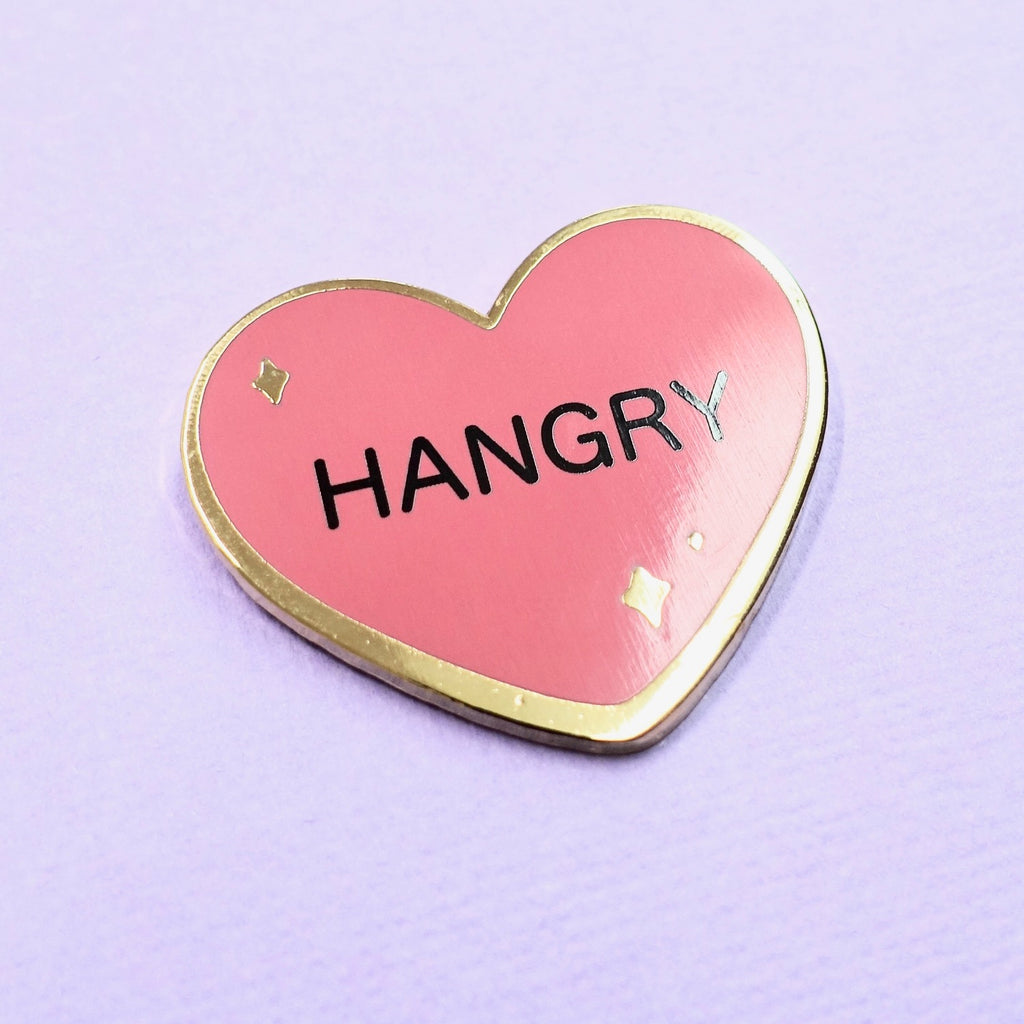 Candy Heart Enamel Pin - Hangry - edenki