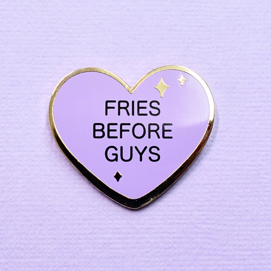 Candy Heart Enamel Pin - Fries Before Guys - edenki