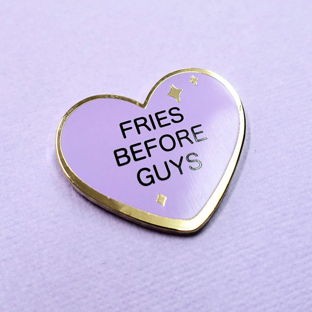 Candy Heart Enamel Pin - Fries Before Guys - edenki