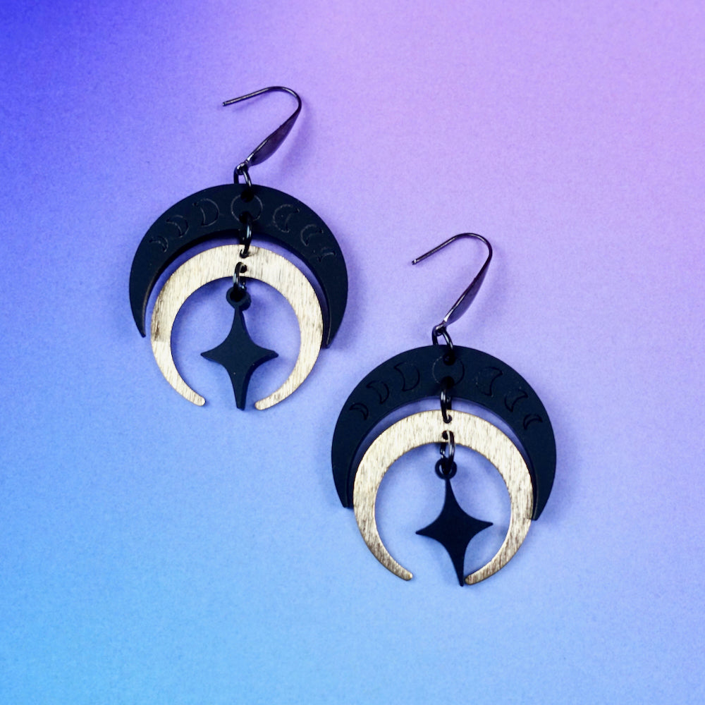 Penumbra Moon Earrings - edenki