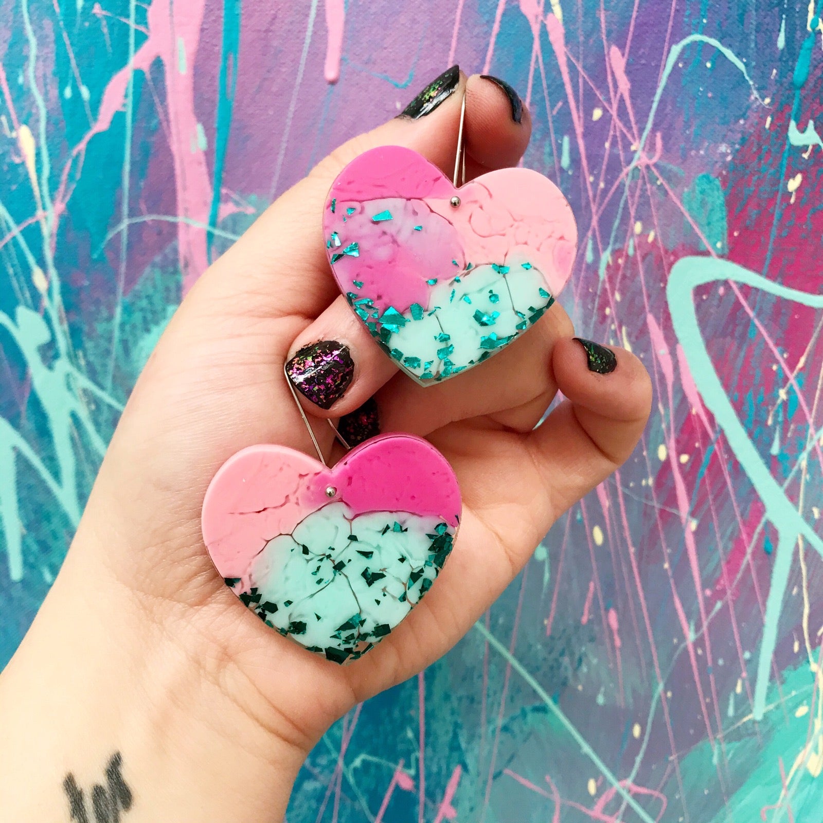 Sweet Heart Earrings in Amai - edenki